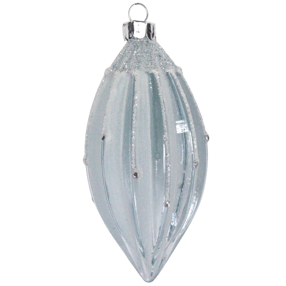 00332 GISELA GRAHAM TEARDROP LACE SNOWFLAKE BAUBLE - Image 1