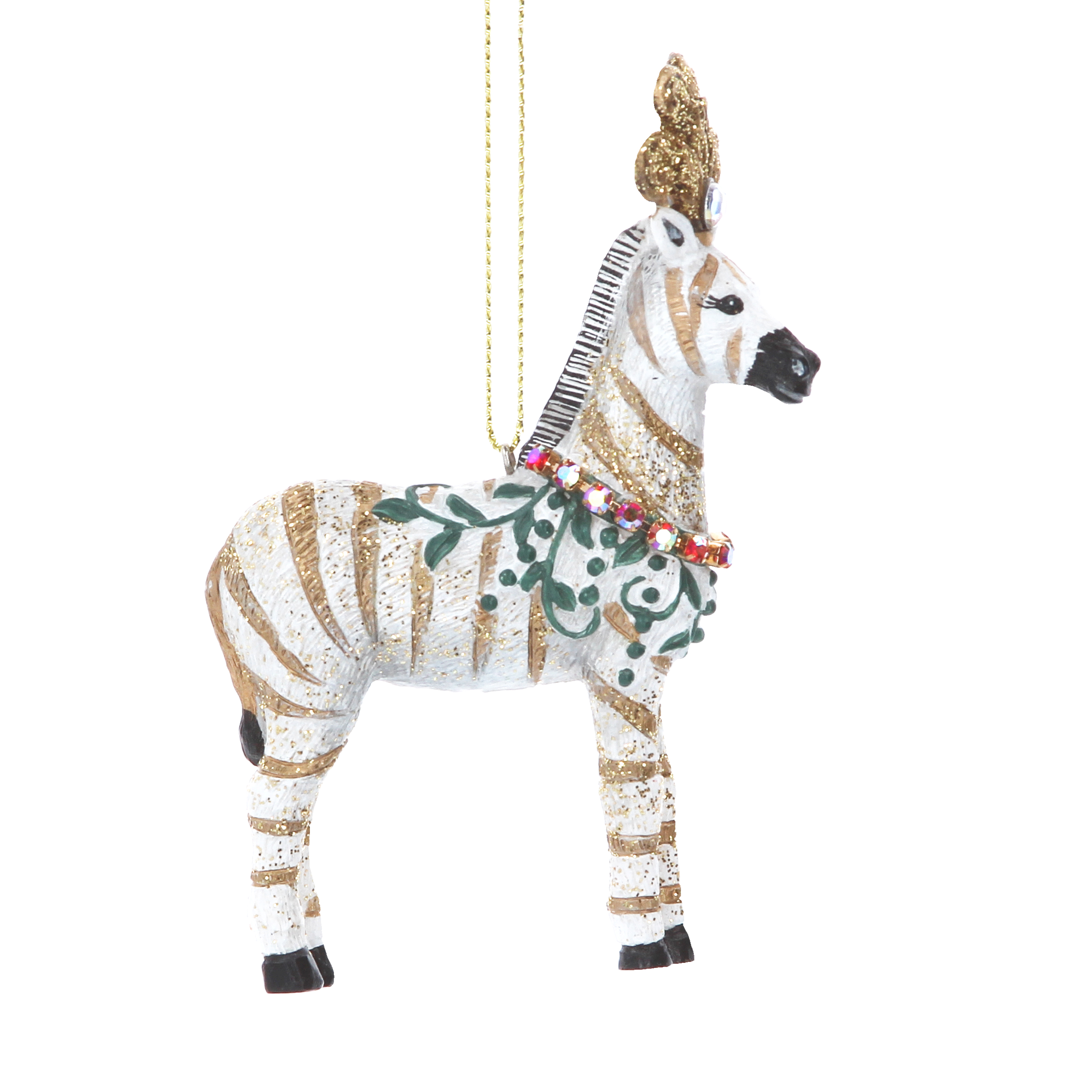 14060 GISELA GRAHAM FUNKY ZEBRA HANGING DECORATION - Image 1