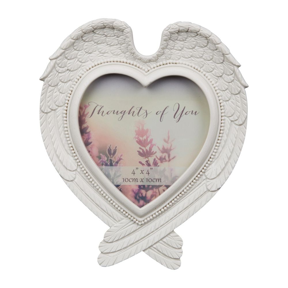 62371 HEART SHAPED WINGS PHOTO FRAME - Image 1