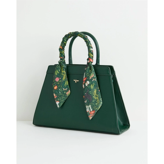 FABLE & CATHERINE ROWE IN TO THE WOODS FOREST GREEN TOTE BAG - Image 6