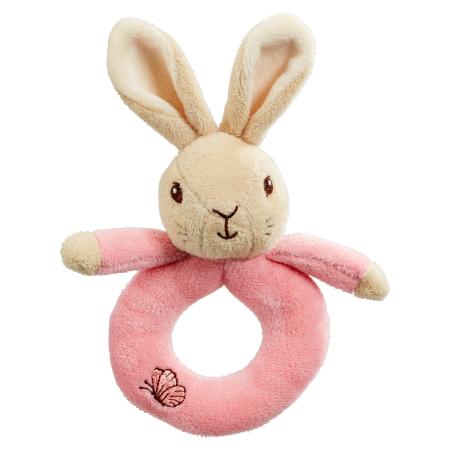 PO1446_pink.png FLOPSY BUNNY PLUSH RING RATTLE - Image 1
