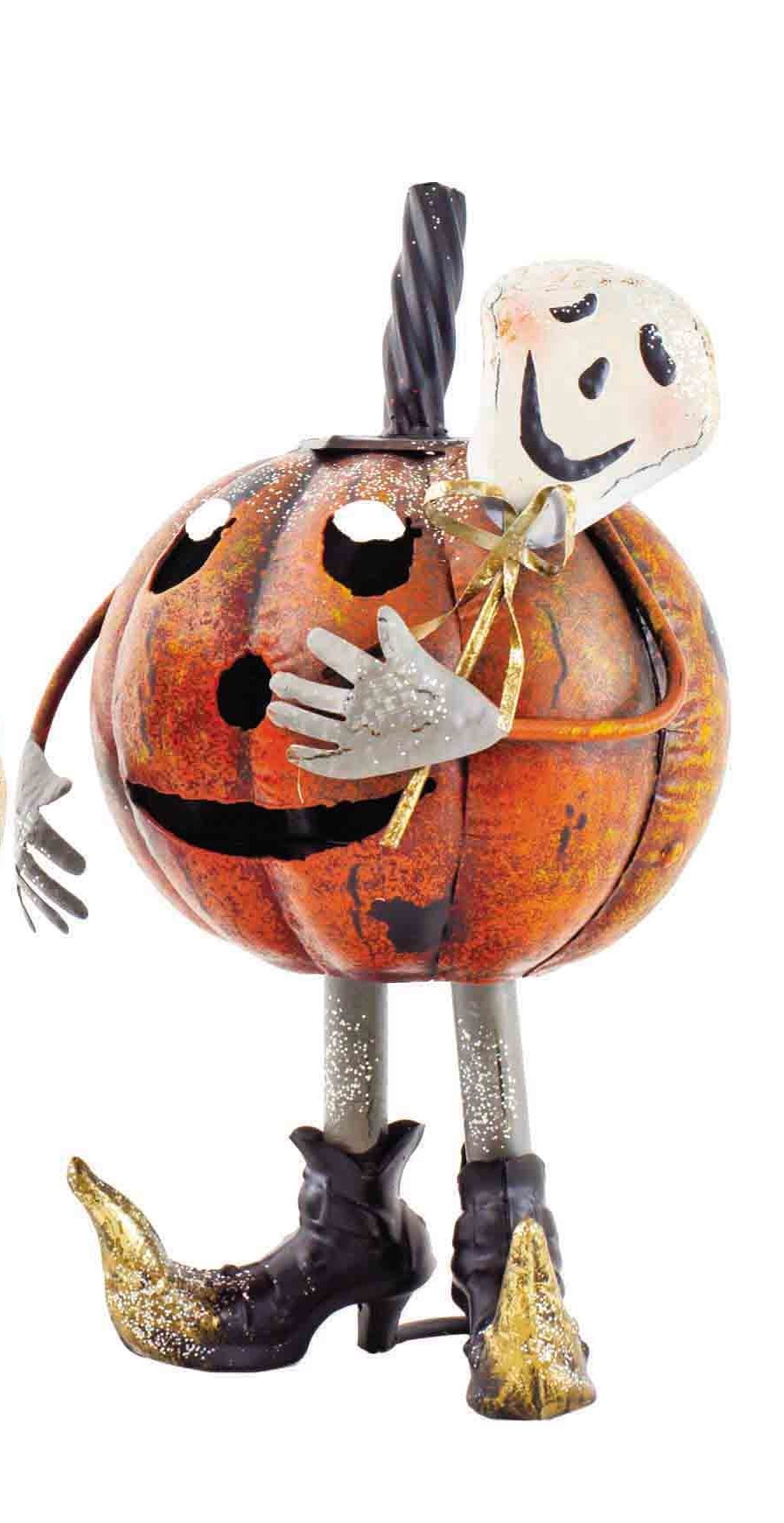 PUMP2 STANDING PUMPKIN TEALIGHT HOLDER (LOLLYPOP) - Image 1