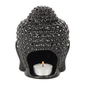 Black Buddha Head Oil Burner - Image 3