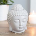 Small Grey Buddha Head Oil Burner - Image 6