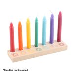 Seven Chakras Wooden Energy Candle Holder - Image 3