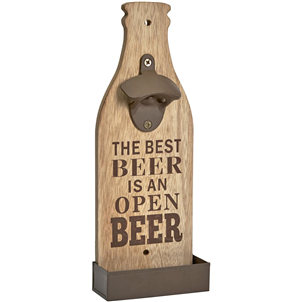 SIGN341_300 THE BEST BEER IS AN OPEN BEER..BOTTLE OPENER - Image 1