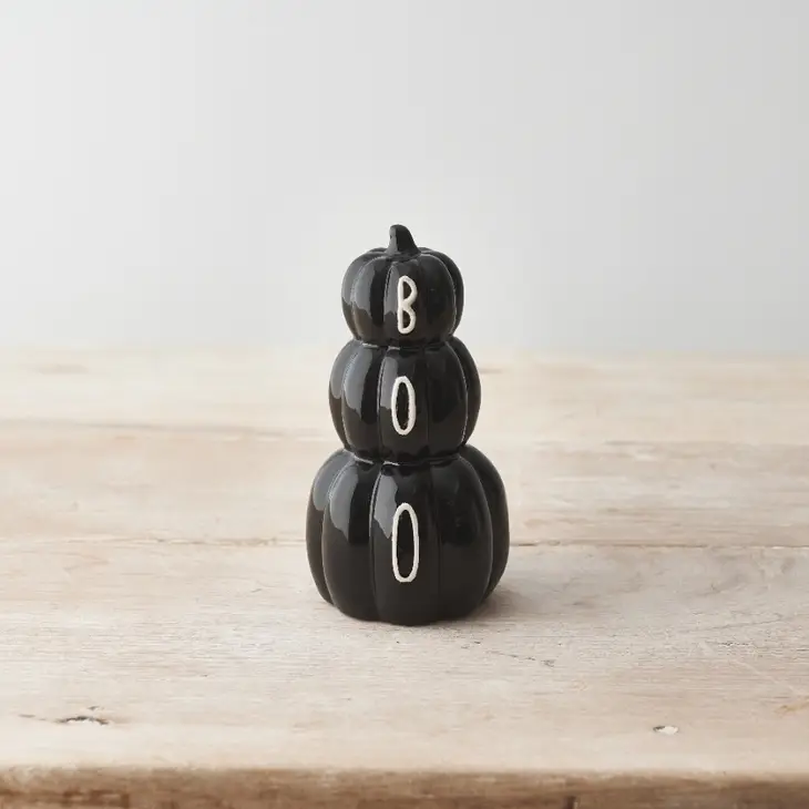 b2efd7b803b80fe3986412c2f62623d319362183e607cf3da0993c1893c9b668 BOO PUMPKIN STACK..BLACK 12CM - Image 1