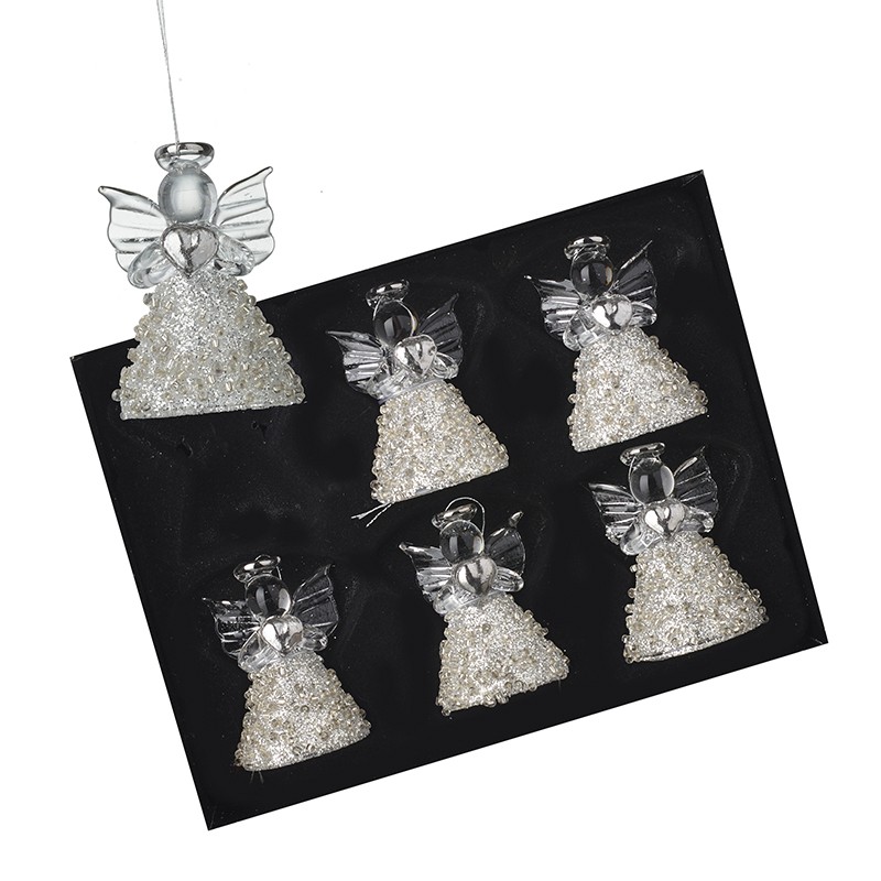 GLASS ANGELS..SET OF 6 - Image 1