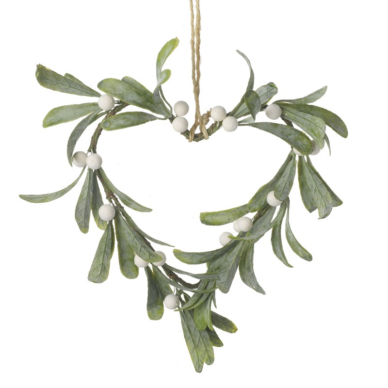 MISTLETOE HEART DECORATION - Image 1