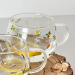 DITSY LEMON GLASS MUG - Image 2