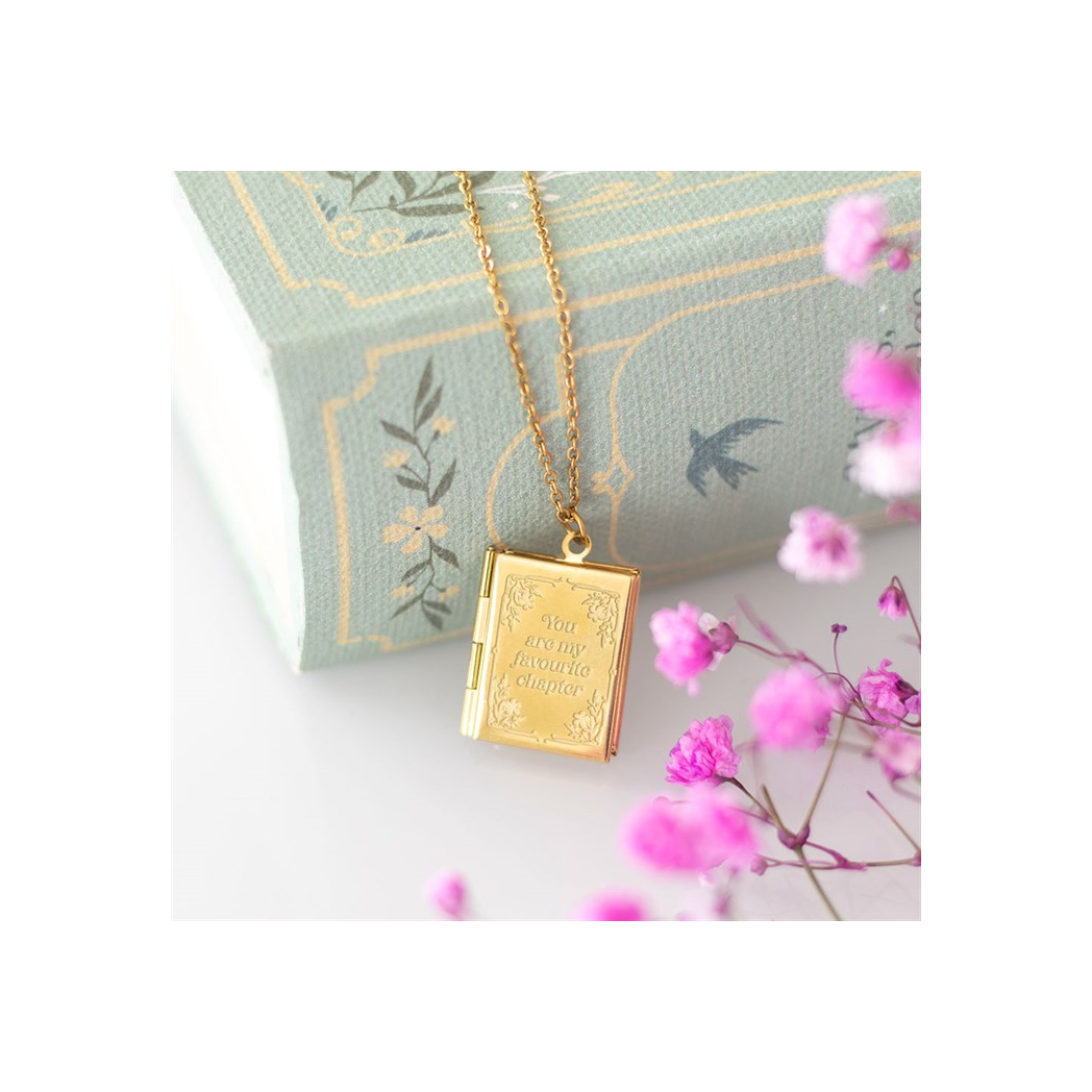 Book Shaped Locket Necklace in Gift Box - Image 1