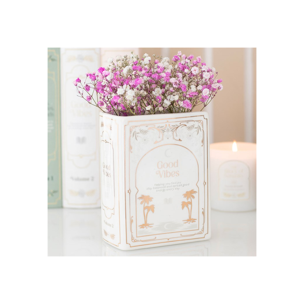 White Book Shaped Vase - Image 1
