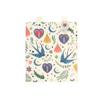 Cream Folk Print Polycotton Tote Bag - Image 3