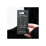 Black Obsidian Spider Threader Earrings - Image 4