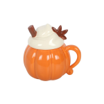 Pumpkin Cream Lidded Mug - Image 4