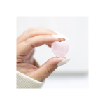 I Love You Rose Quartz Crystal Heart in a Bag - Image 5