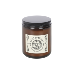 Green Witch White Sage Amber Glass Candle - Image 2