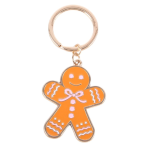 Pink Bow Gingerbread Man Keyring - Image 3