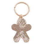 Pink Bow Gingerbread Man Keyring - Image 4