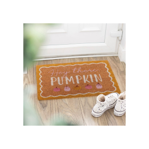 Natural Hey There Pumpkin Doormat
