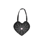 Spiderweb Heart Satin Tote Bag - Image 2