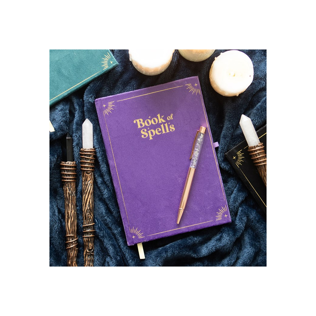 Book of Spells Journal with Amethyst Crystal Pen - Image 1