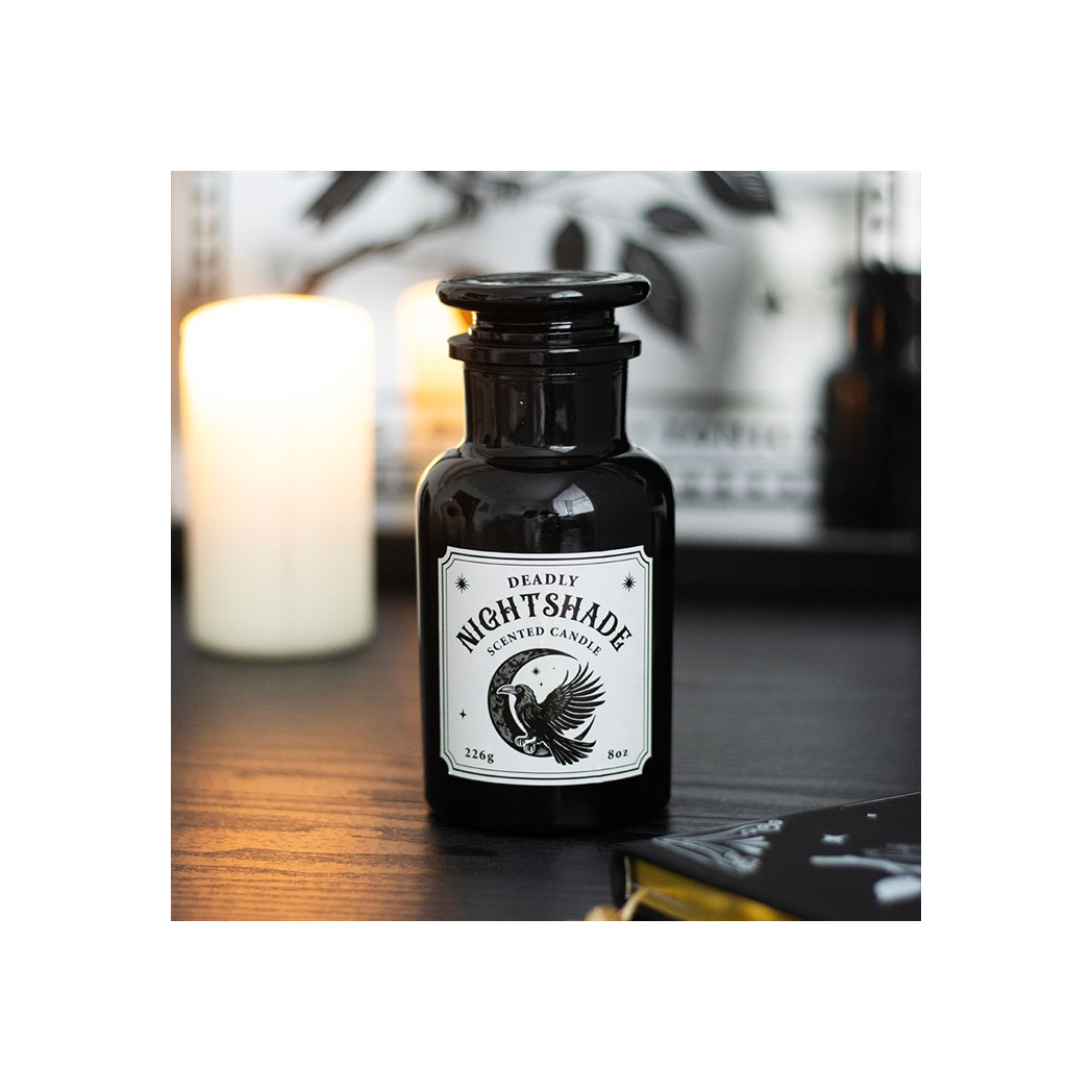 Mystic Raven Deadly Nightshade Apothecary Candle - Image 1