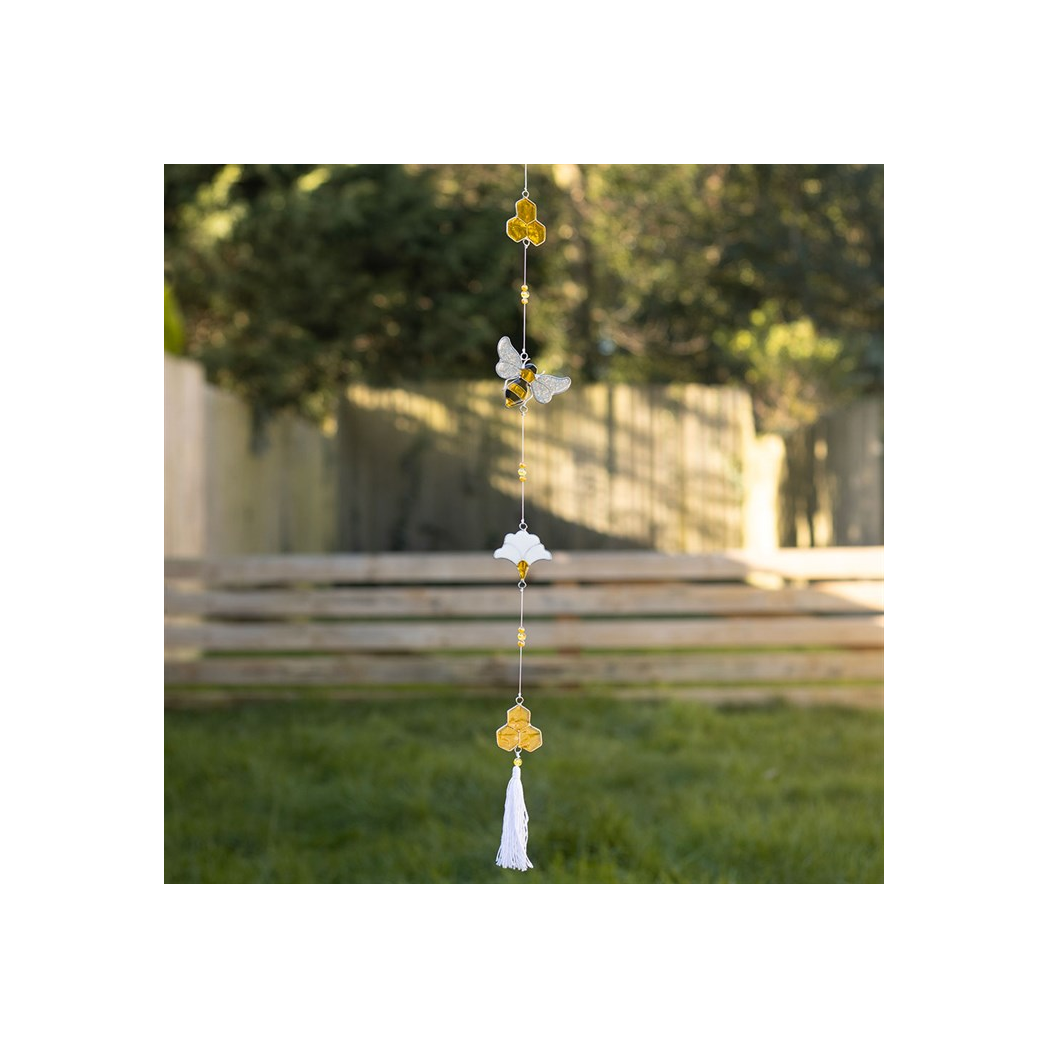 String of Bee and Honeycomb Suncatchers - Image 1