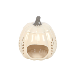 Cream Leaf Cut Out Pumpkin Oil Burner and Wax Warmer - Image 5