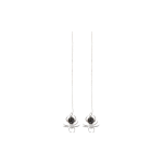 Black Obsidian Spider Threader Earrings - Image 2