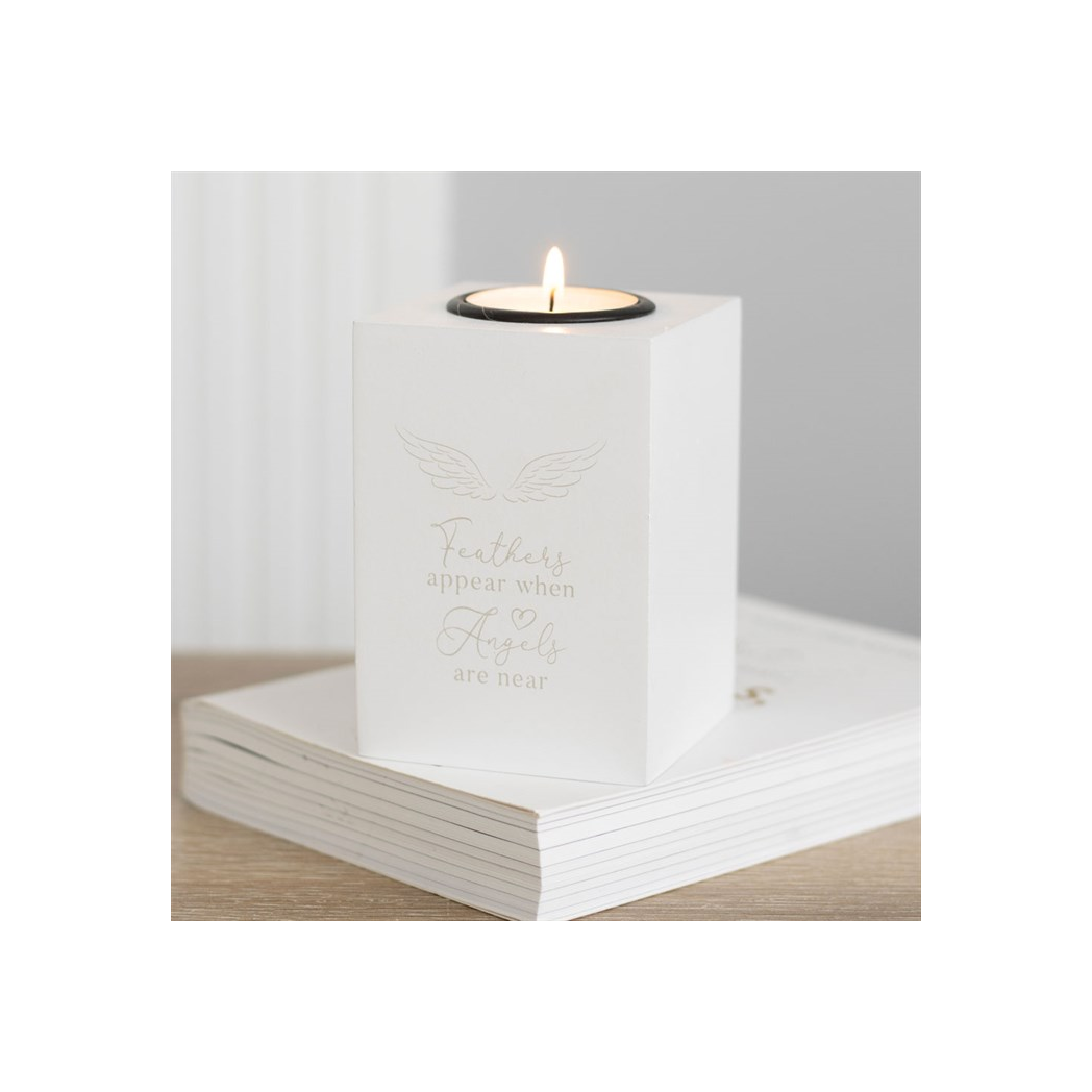 Feathers Appear Angel Wing Tealight Holder - Image 1