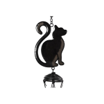 Black Cat Profile Windchime - Image 2