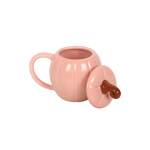 Pink Curly Pumpkin Lidded Mug - Image 3