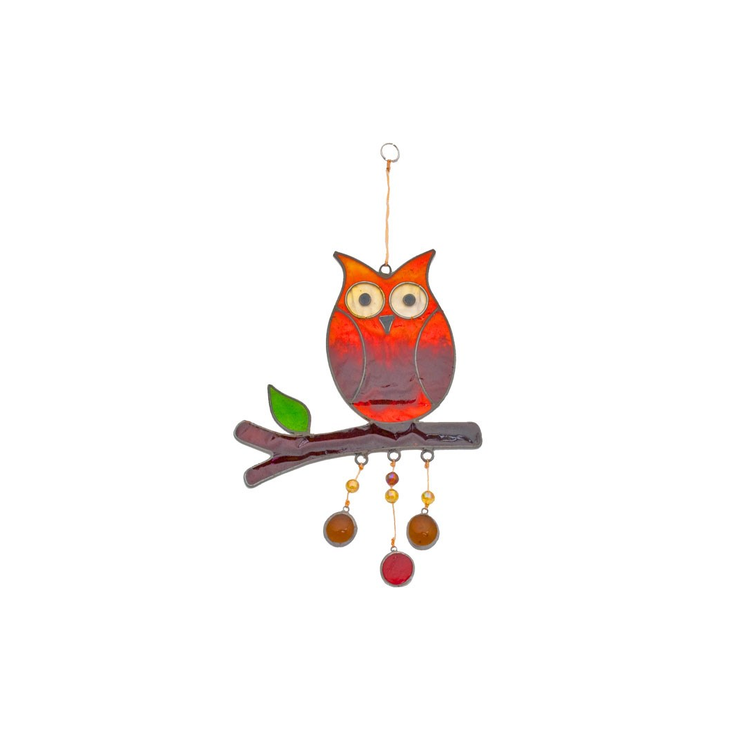 Owl On A Branch Suncatcher - Image 1
