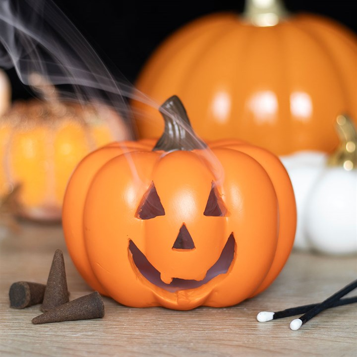 Orange Pumpkin Incense Cone Holder - Image 1