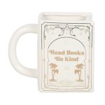 Read Books Be Kind White Book Shaped Mug - Image 3