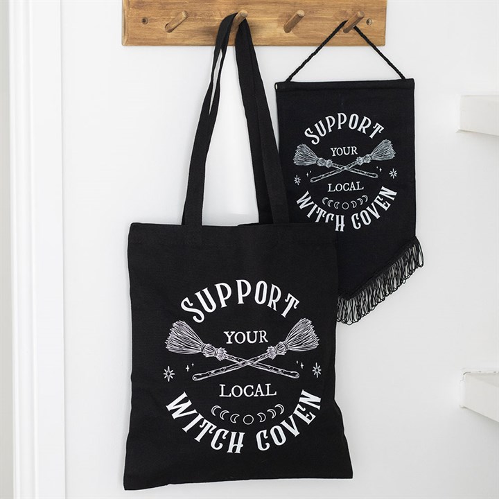Support Your Local Witch Coven Polycotton Tote Bag - Image 1