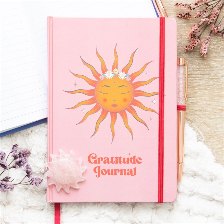 The Sun Gratitude Journal with Rose Quartz Pen - Image 1