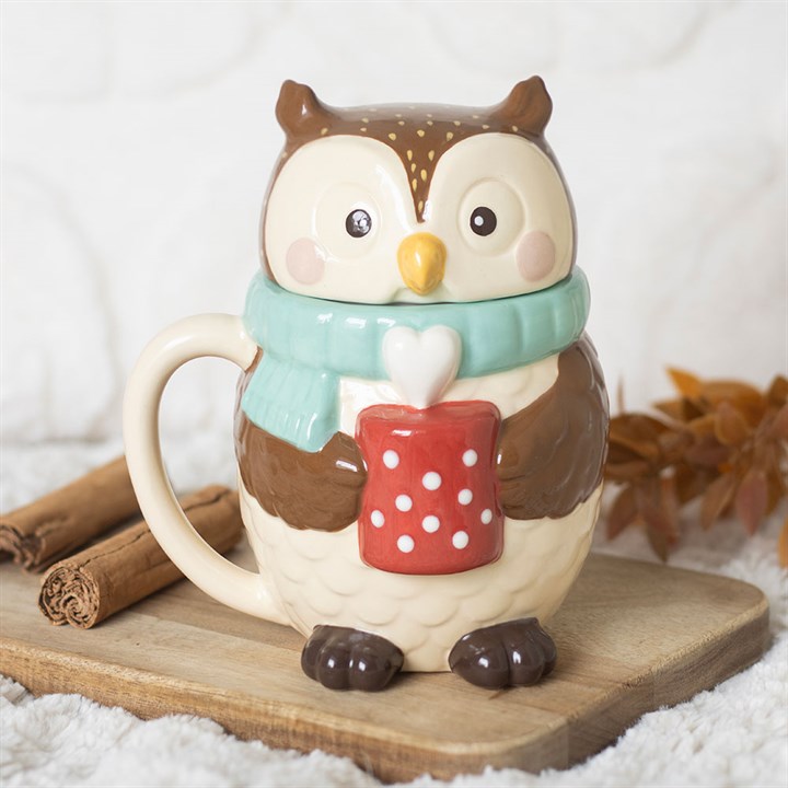 Oliver Owl Lidded Mug - Image 1
