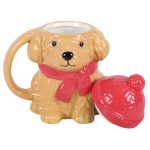 Winter Puppy Lidded Mug - Image 3