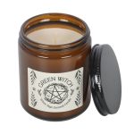 Green Witch White Sage Amber Glass Candle - Image 4