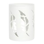 White Feather Cut Out Oil Burner - Image 2