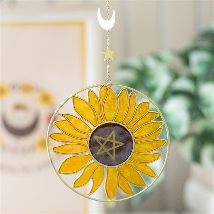 Bee Radiant Sunflower Suncatcher - Image 1