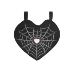 Spiderweb Heart Satin Tote Bag - Image 3