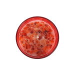 Root Chakra Strawberry Crystal Chip Candle - Image 2