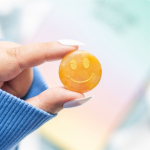 Be Brave Yellow Jade Happy Face Crystal - Image 2