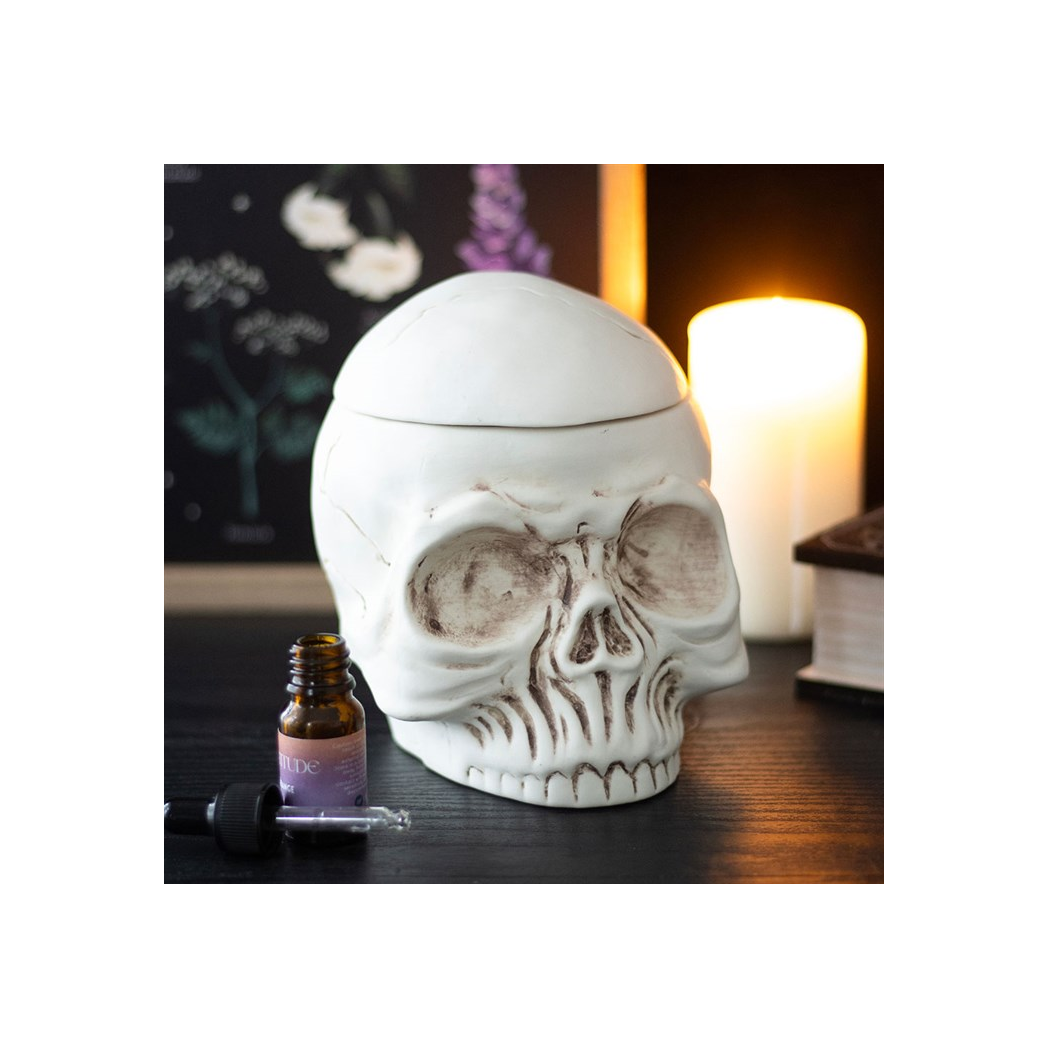 Weathered Skull Oil Burner and Wax Warmer - Image 1