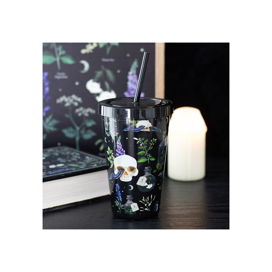 Venom & Vines Print Tumbler with Straw - Image 1