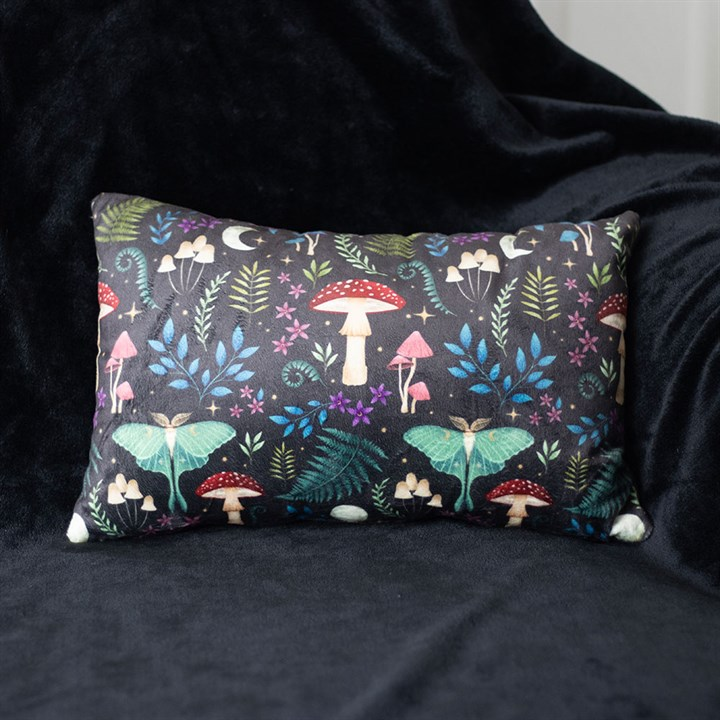 40cm Rectangular Dark Forest Print Cushion - Image 1