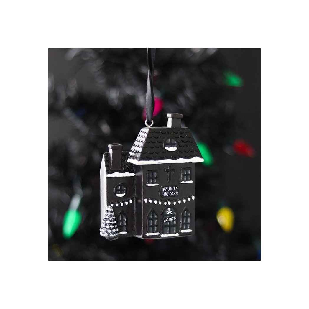 Haunted Holiday House Resin Christmas Decoration - Image 1